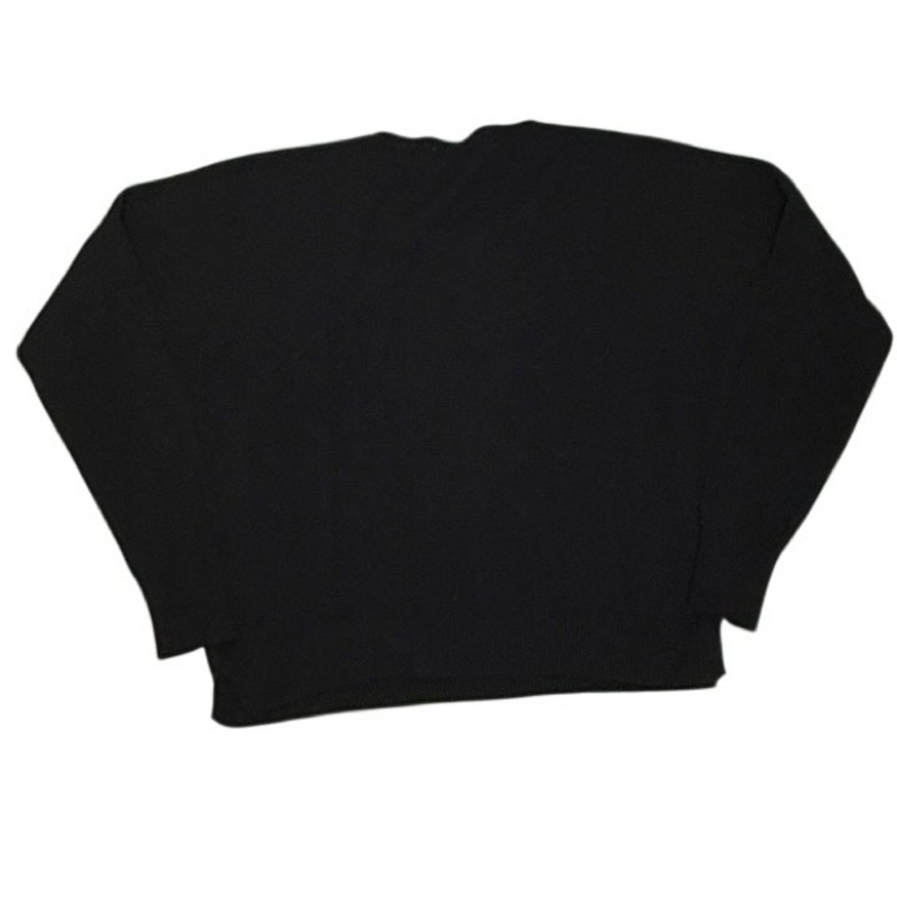Zenana Black Front Seam Round Neck Long Sleeve Sweater Size Large - Picture 4 of 10